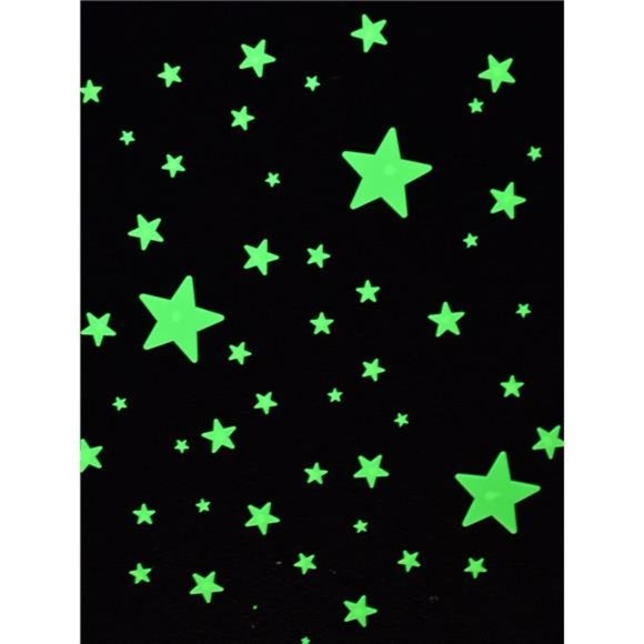 WonderStars Super Kit Glow In The Dark Ceiling Stars 150Piece In 4Sizes Reusable - Picture 2 of 2
